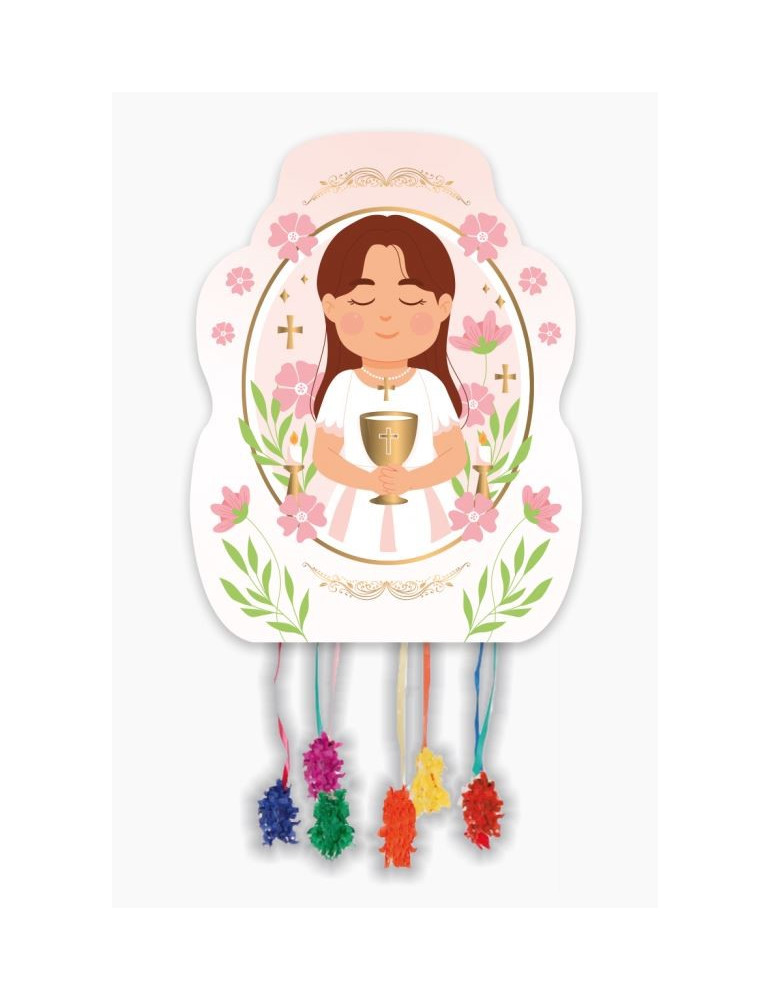PIÑATA MEDIANA 46 X 33 CM COMUNION GIRL 1U. C.P.