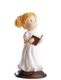 NIÑA COMUNION CON BIBLIA 13,5 CM. 1 UND. DEKORA