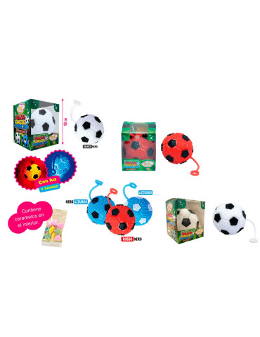 PALLA CALCIO LUMINOSA PELOTA CON LUZ Y CARAM 1 U (D)