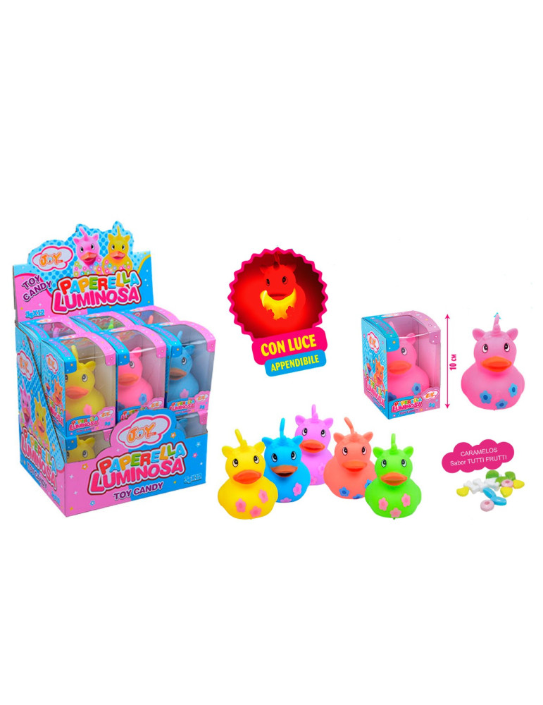 PAPERELLA LUMINOSA PATITOS CON LUZ Y CARAM 1 UNIDAD