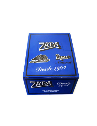 REGALIZ ZARA NATURAL CAJA AZUL 100 UND