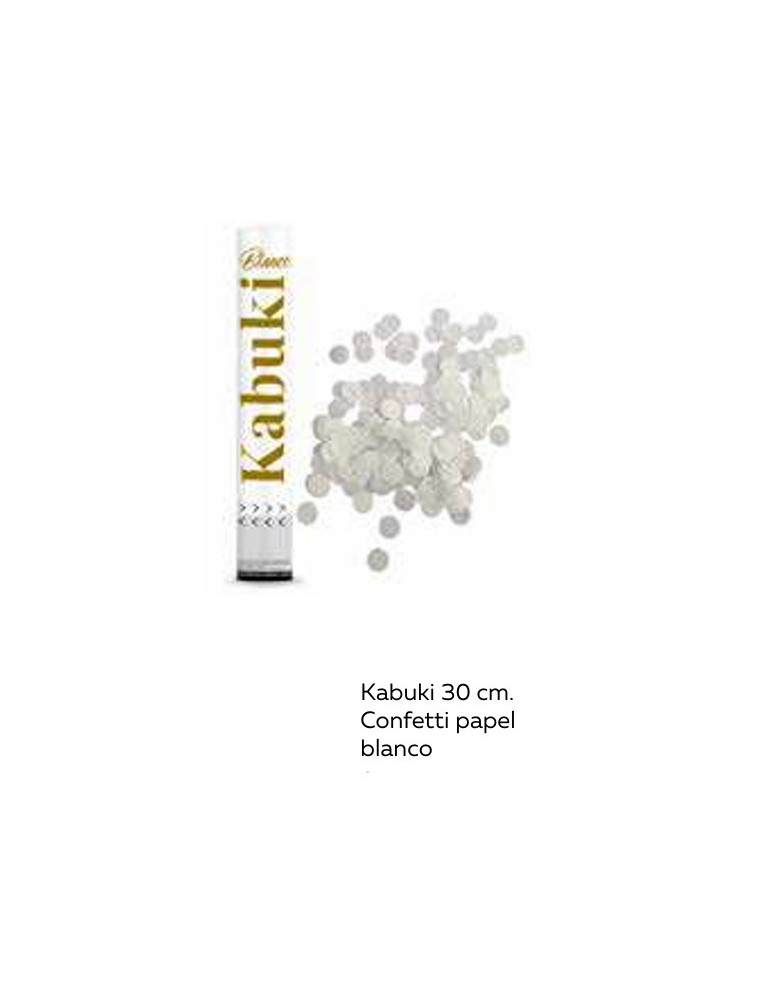 KABUKI 30 CM CONFETTI PAPEL BLANCO 1 UND. INVERCAS