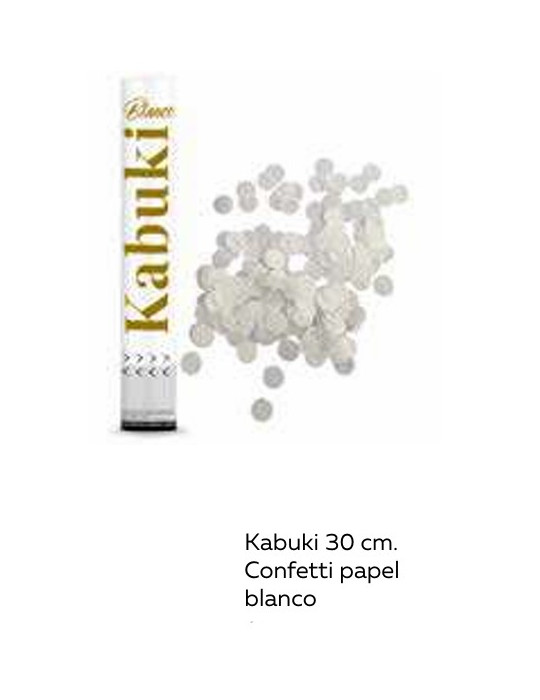 KABUKI 30 CM CONFETTI PAPEL BLANCO 1 UND. INVERCAS