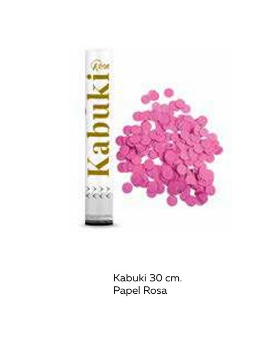 KABUKI 30 CM CONFETTI PAPEL ROSA 1 UND. INVERCAS