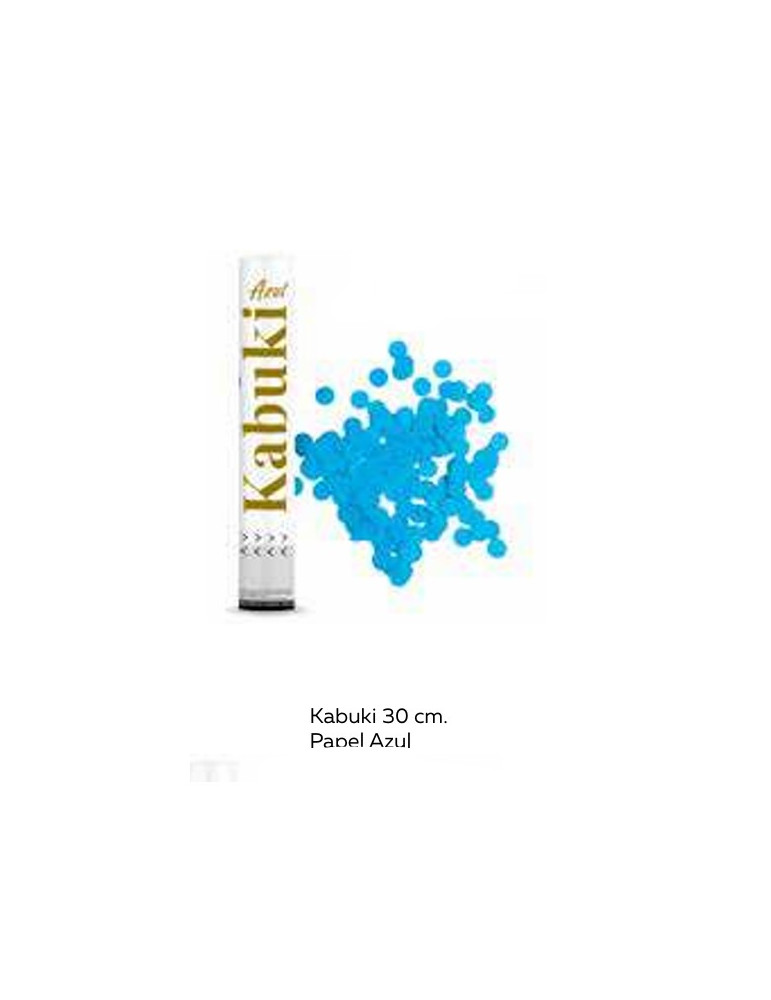 KABUKI 30 CM CONFETTI PAPEL AZUL 1 UND. INVERCAS