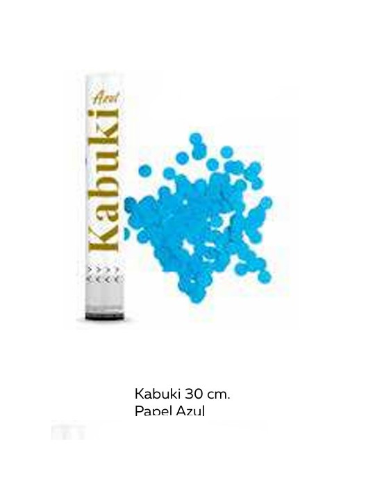 KABUKI 30 CM CONFETTI PAPEL AZUL 1 UND. INVERCAS