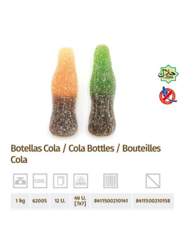 BOTELLAS COLA PICA 2 COLORES  BL.1 KG DAMEL