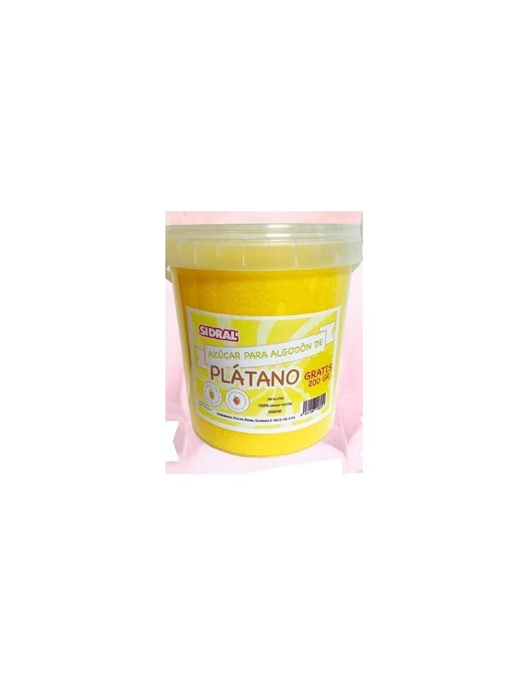 AZUCAR ALGODON DE PLATANO 1KG + GRATIS 200 GR SIDRAL