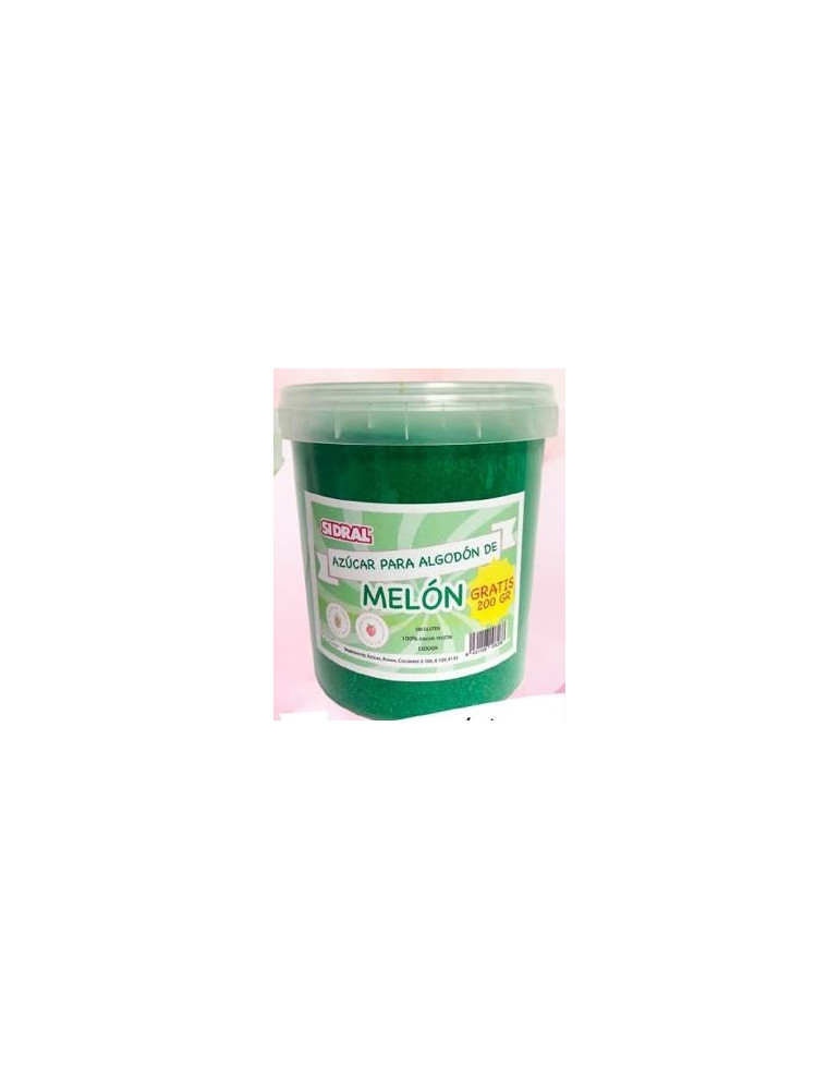 AZUCAR ALGODON DE MELON 1KG + GRATIS 200 GR SIDRAL
