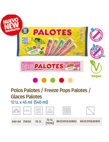 POLOS PALOTES 12U. X 45 ML. (540ML.) DAMEL