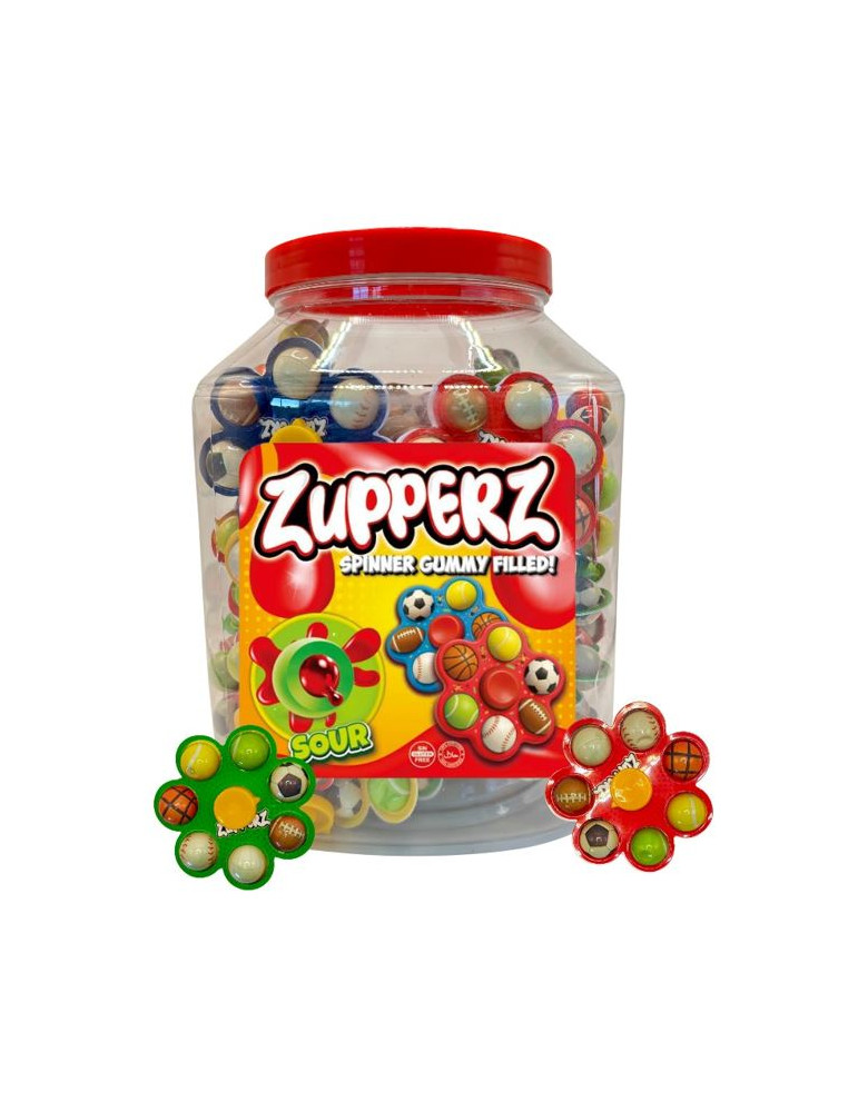 ZUPPERZ SOUR SPINNER 14 GR X 50 UNIDADES KRC