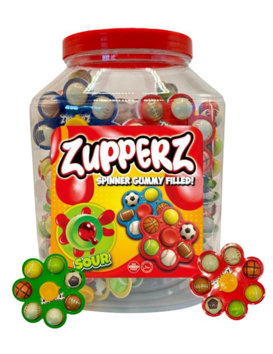 ZUPPERZ SOUR SPINNER 14 GR X 50 UNIDADES KRC