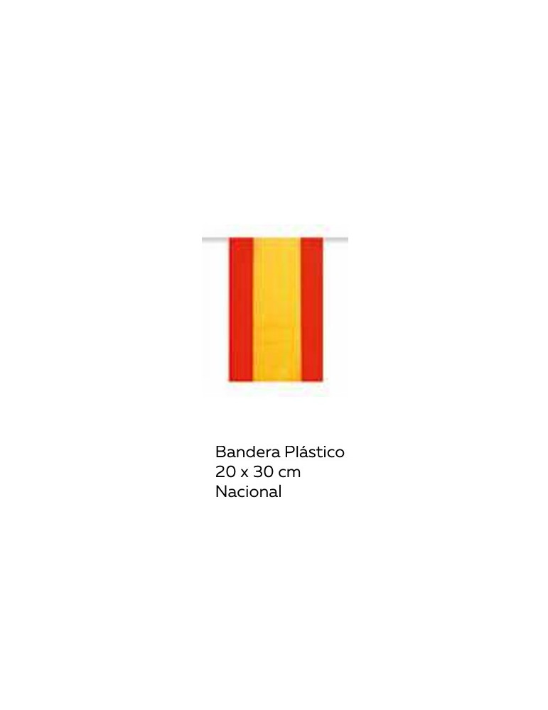 BANDERA PLASTICO NACIONAL 20X30 CM 50 MTS INVERCAS