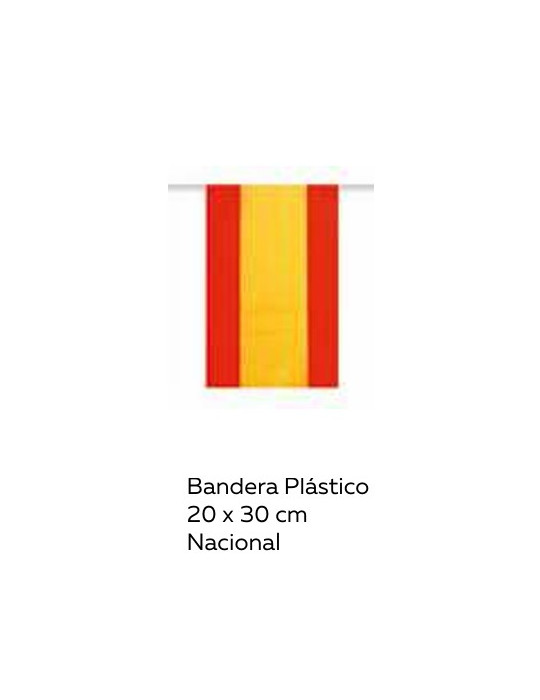 BANDERA PLASTICO NACIONAL 20X30 CM 50 MTS INVERCAS