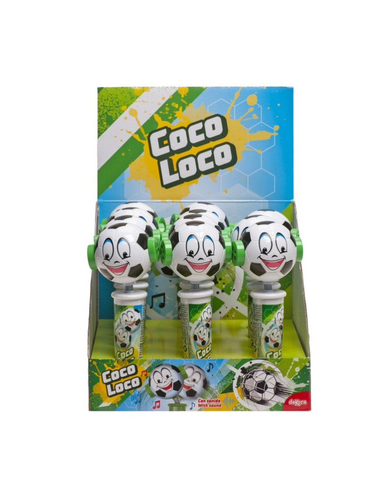 COCOLOCO FUTBOL CON CARAMELOS 15 GR X 12 UNIDADES