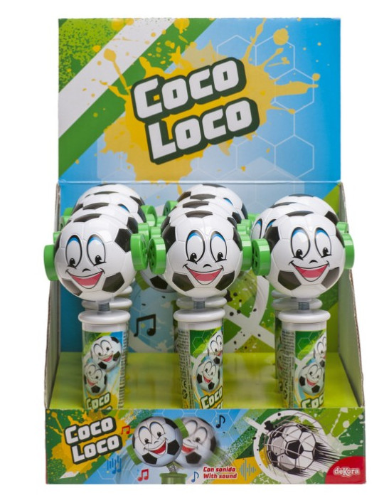 COCOLOCO FUTBOL CON CARAMELOS 15 GR X 12 UNIDADES