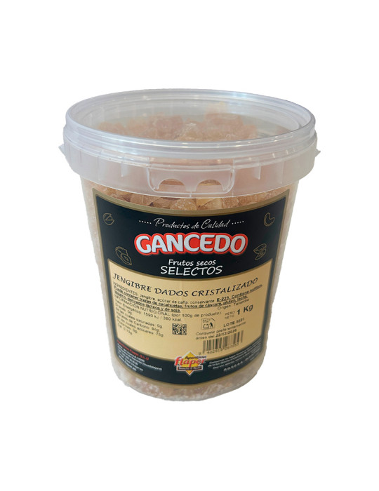 JENGIBRE DESHIDRATADO DADOS CRISTALIZADO BT. 1 KG