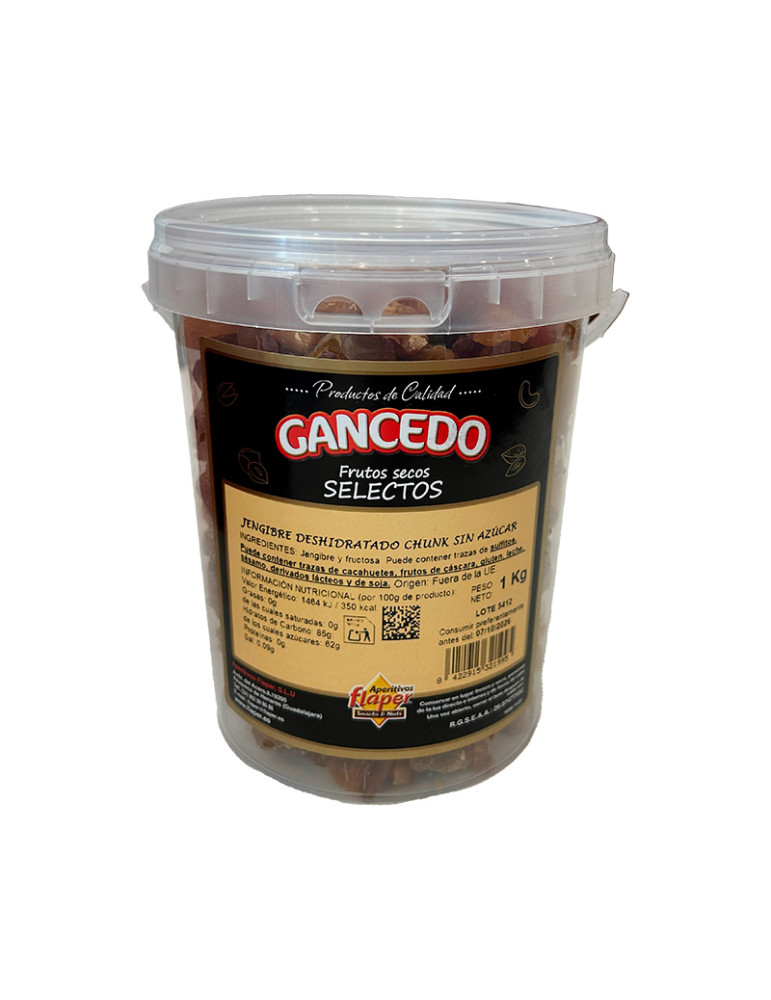JENGIBRE DESHIDRATADO CHUNKS SIN AZUCAR AÑADIDA BT. 1KG