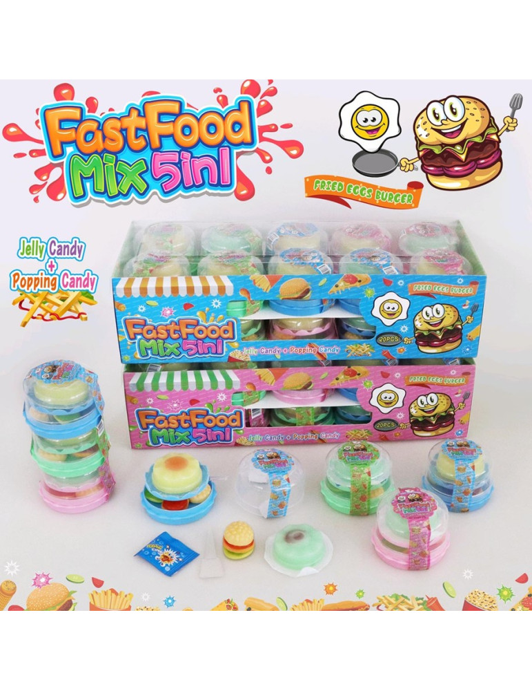 FAST FOOD JELLY 5 EN 1,  24 GR X 20 UNIDADES KRC
