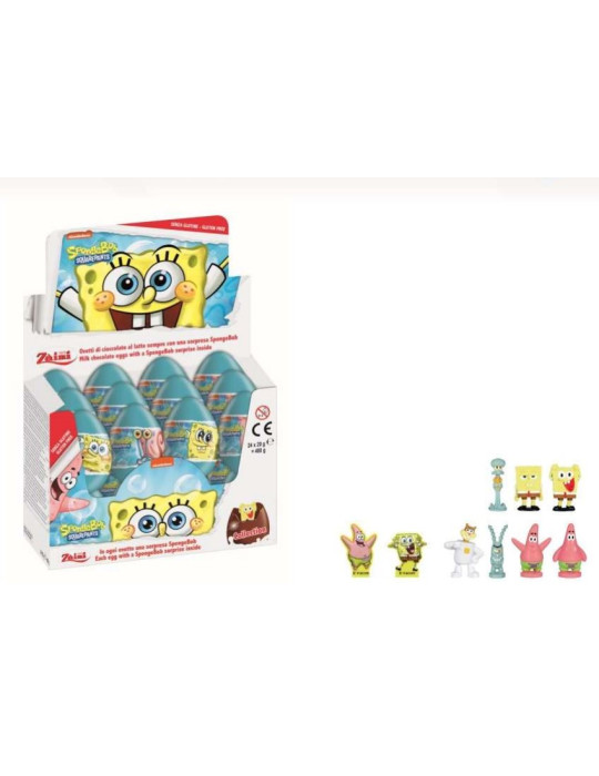 HUEVOS CHOCO BOB ESPONJA 24U. BIP CANDY & TOYS