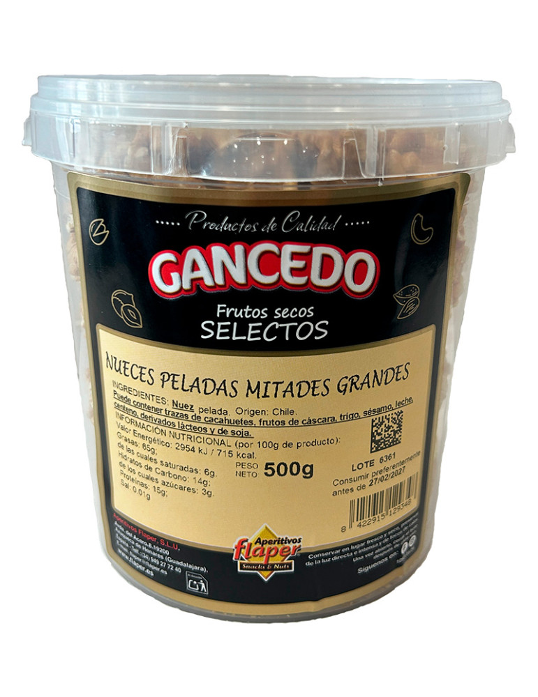 NUECES PELADAS MIT.GRANDES CHILE MANO BT. 0,5 KG