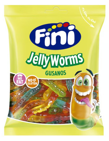 GUSANOS BRILLO JELLY WORMS 90 GR. 1 UND. FINI
