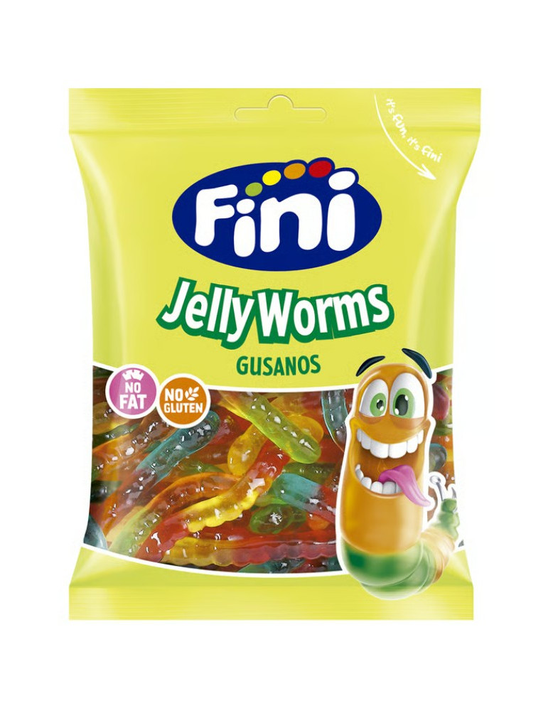 GUSANOS BRILLO JELLY WORMS 90 GR. 1 UND. FINI