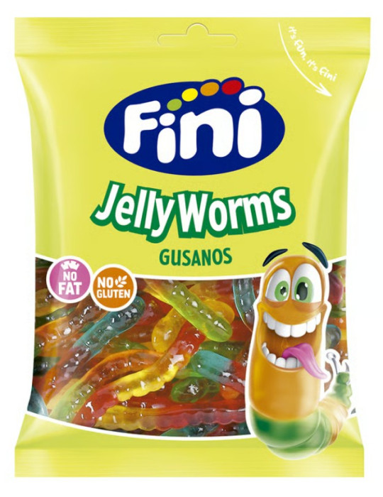 GUSANOS BRILLO JELLY WORMS 90 GR. 1 UND. FINI