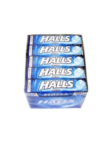 HALLS EUCALIPTO MENTOLADO SIN AZUCAR 20 UND.