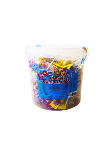CUBO O TARRO CANDY MIX CUMPLEAÑOS 1 UND. JUAN LOPEZ