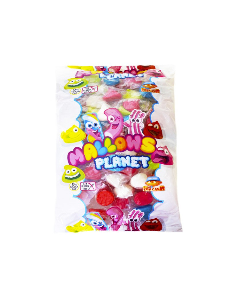 TOP MALLOW SURTIDO ENVUELTO 8 GR BL 0,9KG. TOP CANDY