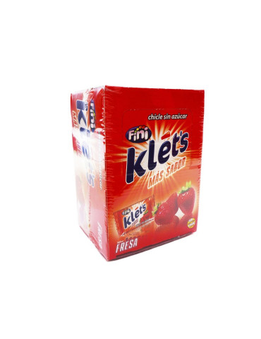 CHICLE KLET´S FRESA 200 UND. FINI