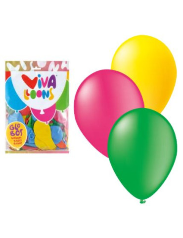 GLOBOS COLORES SURTIDOS 100 UND. 9D PERSAN