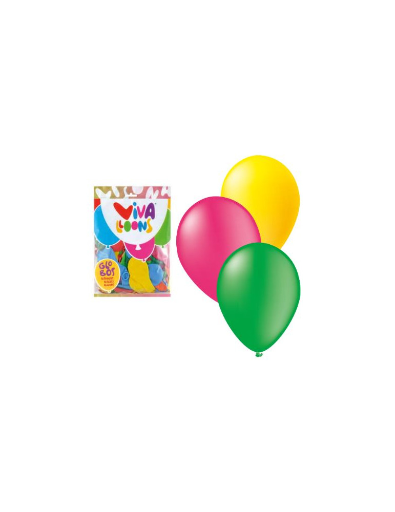 GLOBOS COLORES SURTIDOS 100 UND. 9D ART.10222