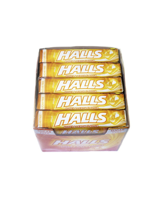 HALLS MIEL LIMON SIN AZUCAR 20 UND