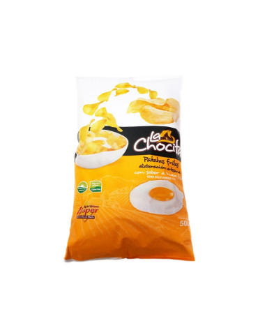 PATATAS FRITAS CON SABOR A HUEVO FRITO BL. 500 GR
