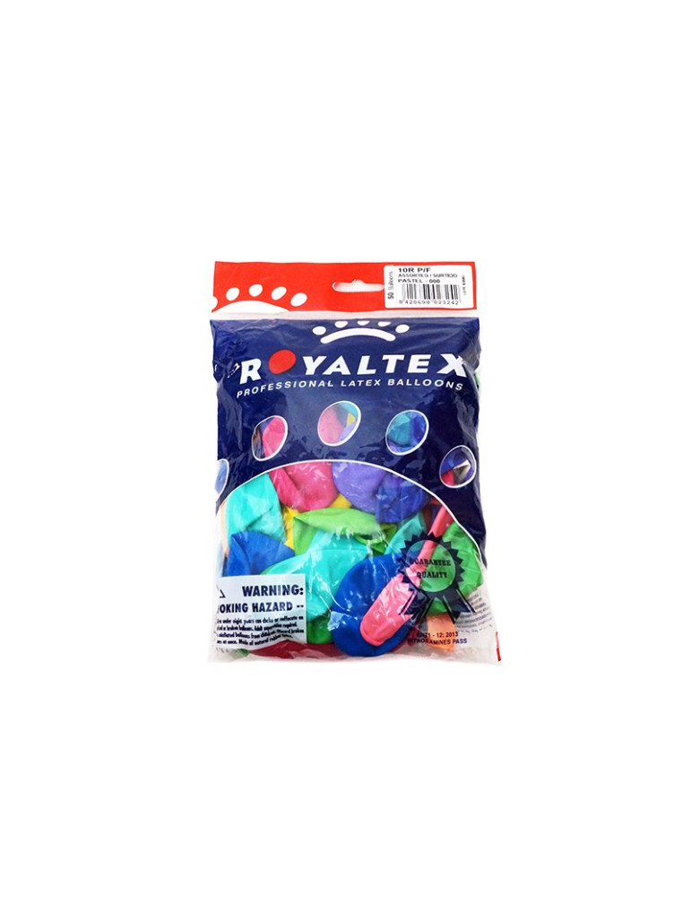GLOBOS PASTEL STDOS 50 UND. ART. 43310-B RY