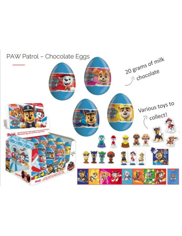 HUEVOS CHOCO PAW PATROL 24U. BIP CANDY & TOYS