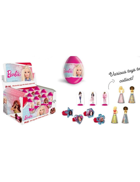 HUEVOS CHOCO BARBIE 24U. BIP CANDY & TOYS