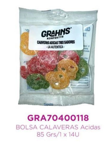 BOLSA CALAVERAS ACIDAS STDAS. 85GR. CFV