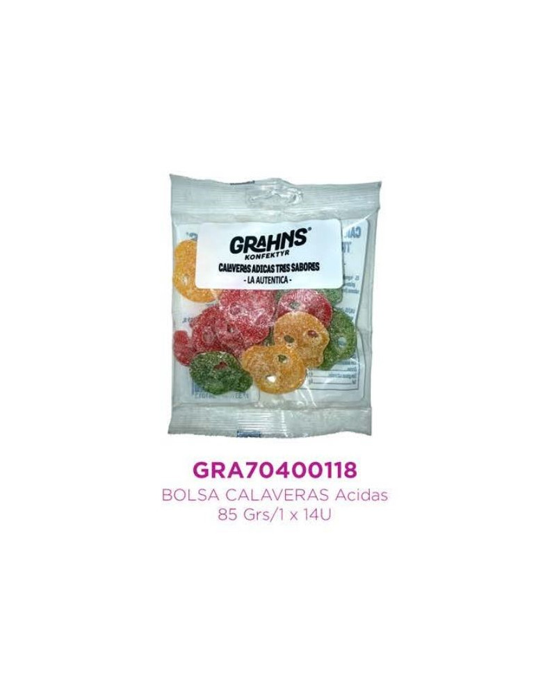 BOLSA CALAVERAS ACIDAS STDAS. 85GR. CFV