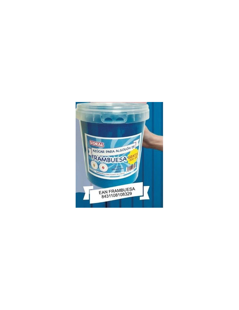 AZUCAR PARA ALGODON FRAMB 1KG + GRATIS 200 GR SIDRAL