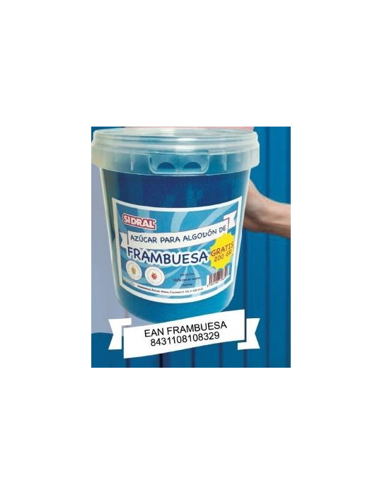 AZUCAR PARA ALGODON FRAMB 1KG + GRATIS 200 GR SIDRAL