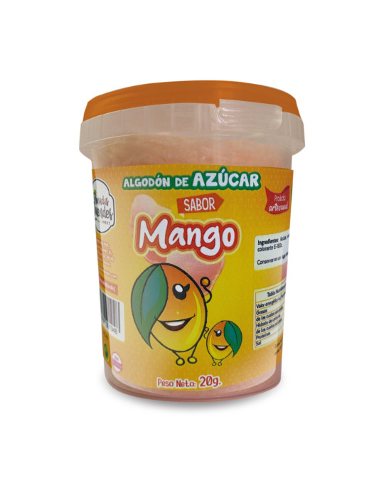 ALGODON DE AZUCAR SABOR MANGO 20 GR 1 UNIDAD. MD