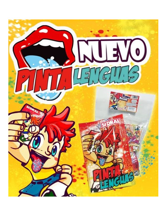 SOBRES FUNNY ACID PINTALENGUAS 150U. SIDRAL