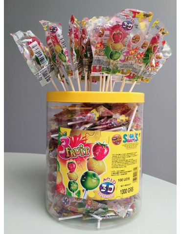 3 FRUIT ENVUELTO 100 UND. SUGAR'S MAGIC