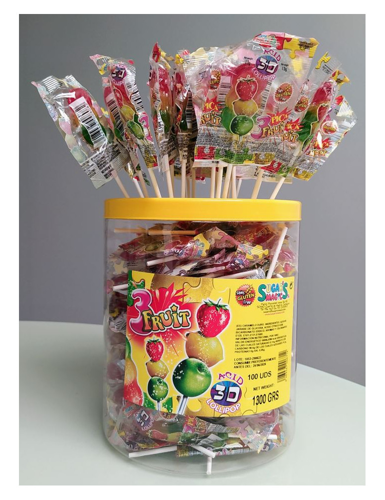 3 FRUIT ENVUELTO 100 UND. SUGAR'S MAGIC