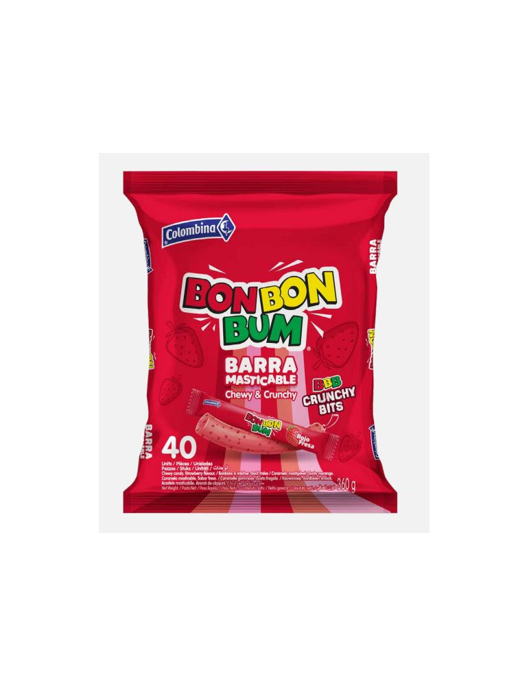 BON BON BUM BARRA MASTICABLE 40 UND 360 G FIESTA