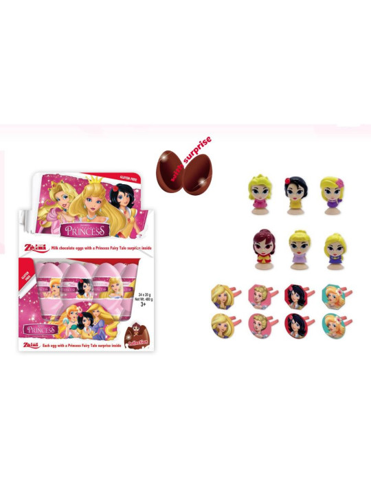 HUEVOS CHOCO PRINCESAS 24U. BIP CANDY & TOYS