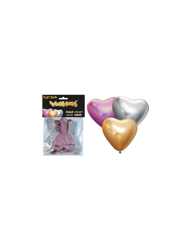 BOLSA 5 GLS CORAZON COLORES SURTIDOS PLATINUM PERSAN